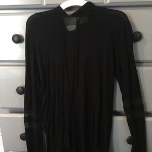 Black mesh hoodie